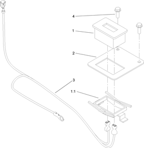 Hour Meter Assembly Diagram and Parts List for 108-7158  Lawn Boy Lawn Tractor Accessories